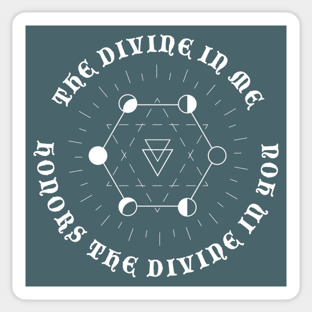 THE DIVINE IN ME HONORS THE DIVINE IN YOU Sticker by SurfYogaBJJ